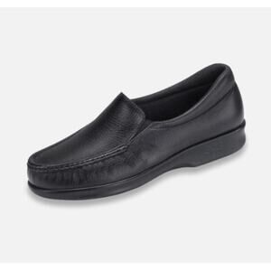 SAS Womens Twin Slip On Walking Shoes US 9.5 M EU 40-41 Black Leather NIB